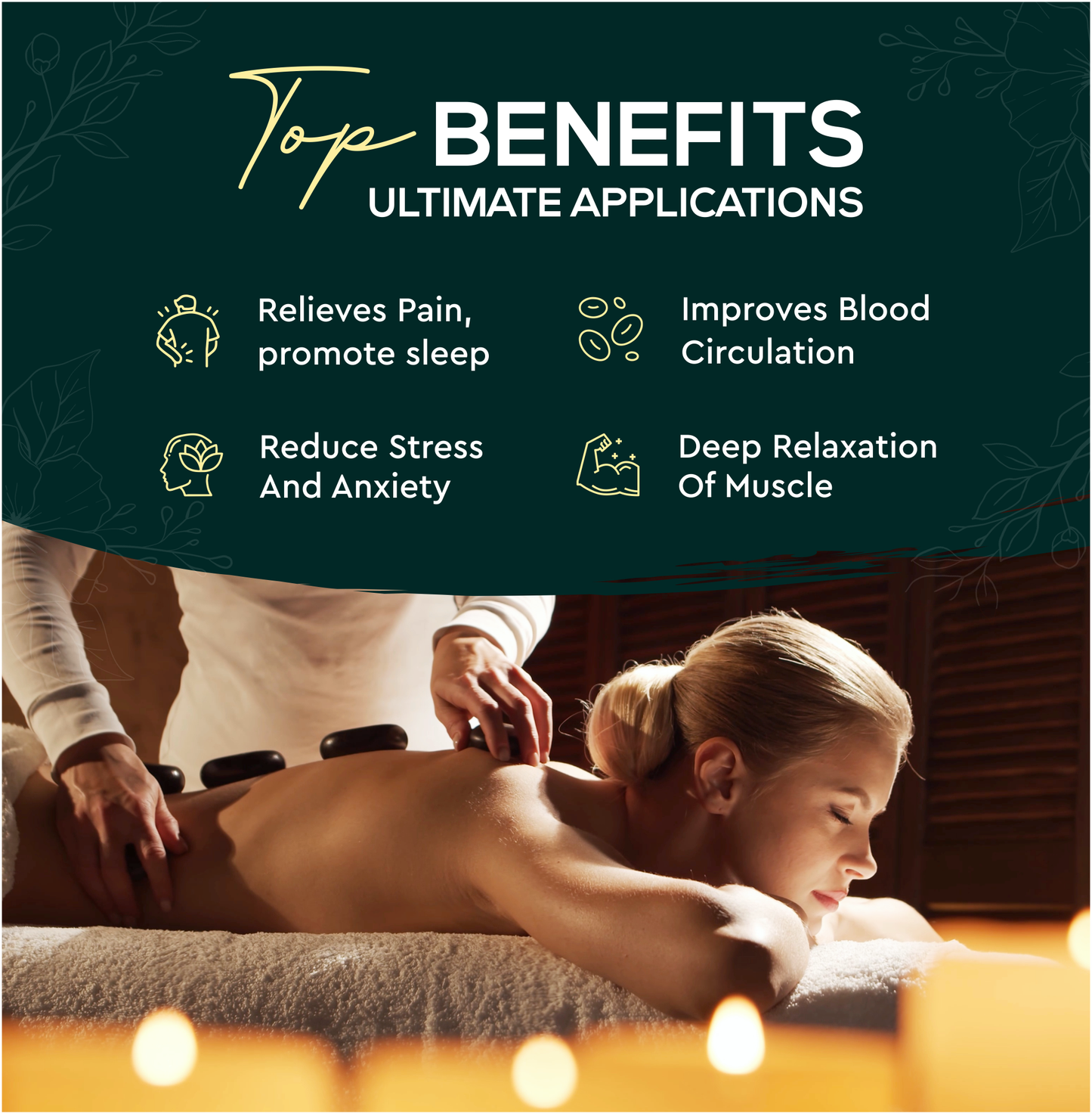 BlissFlow Hot Stones Massage Set with Warmer Kit – 12 Basalt Massage Stones – Digital Electric Stone Warmer & Portable Heater – Hot Stones for Massage in Travel Carrying Bag