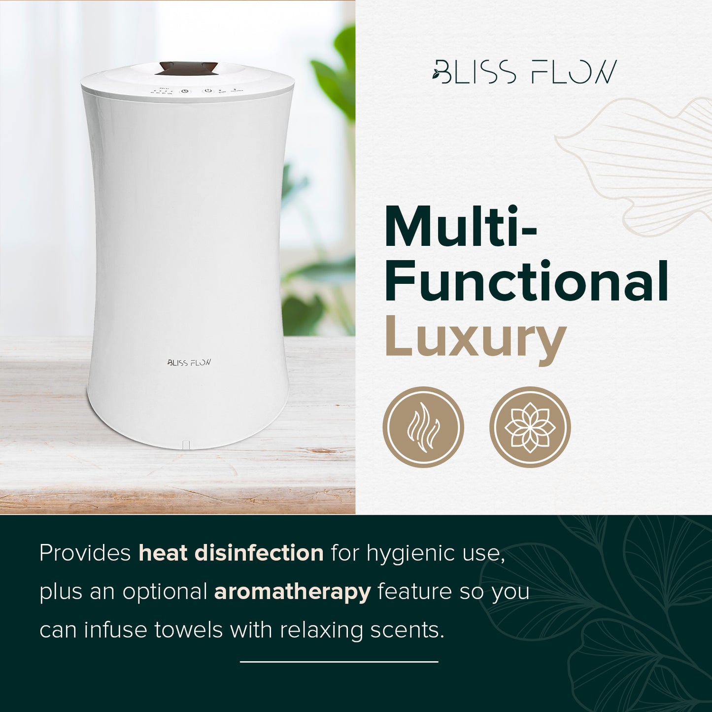 BlissFlow Large Towel Warmer Bucket – 22L, 400W Fast and Even Heating, 4–10 Hour Timer with Auto Shut-Off, Certified Safe for Home, Bathroom, Salon & Spa Use